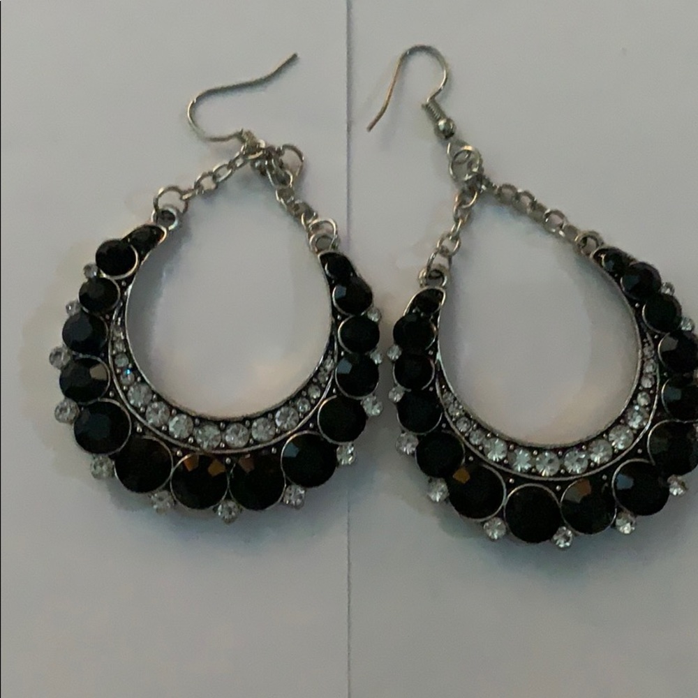 black earrings